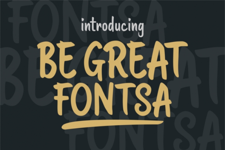 Be Great Fontsa font preview