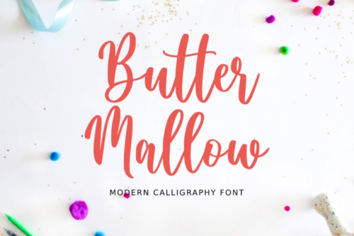 Butter Mallow font preview