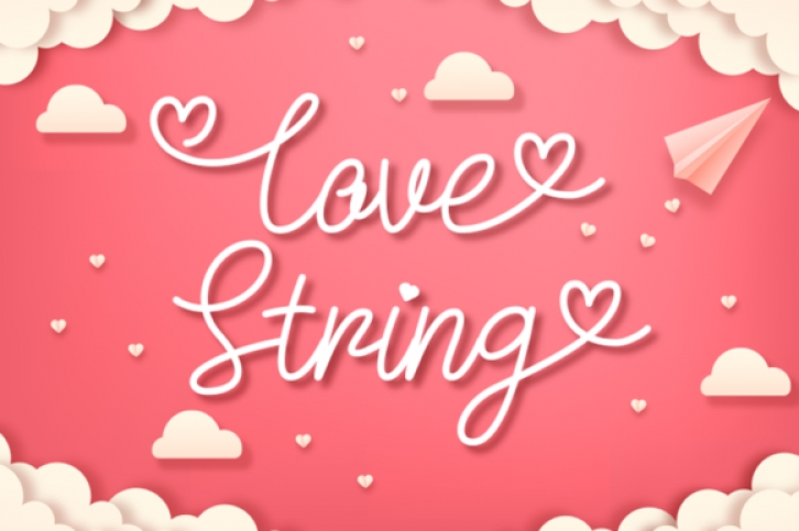 Love String font preview
