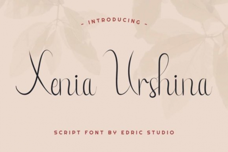 Xenia Urshina font preview