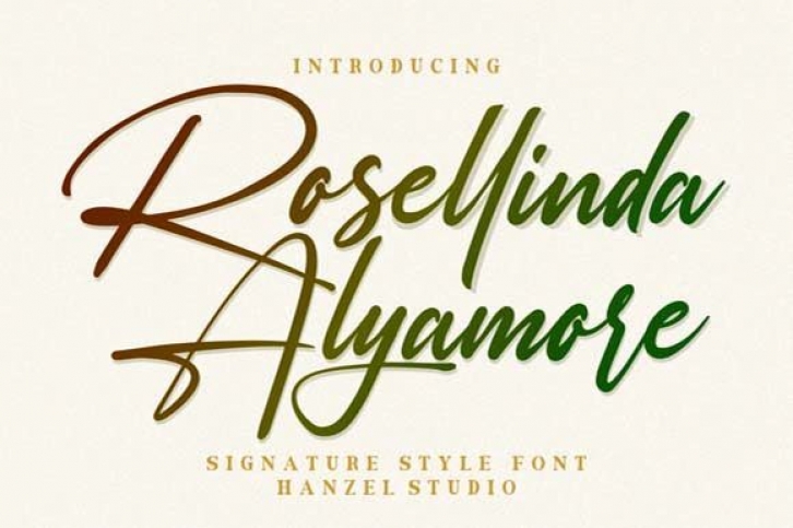 Rosellinda Alyamore font preview