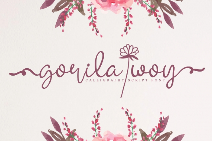 Gorila Woy font preview