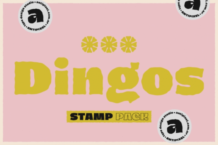 Dingos Stamp Pack font preview