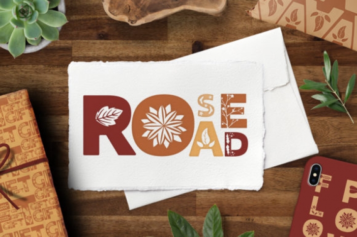 Rose Road font preview