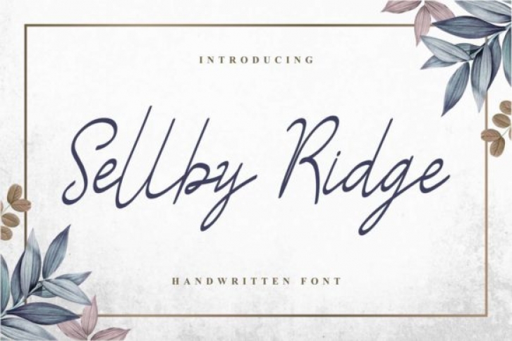 Sellby Ridge font preview