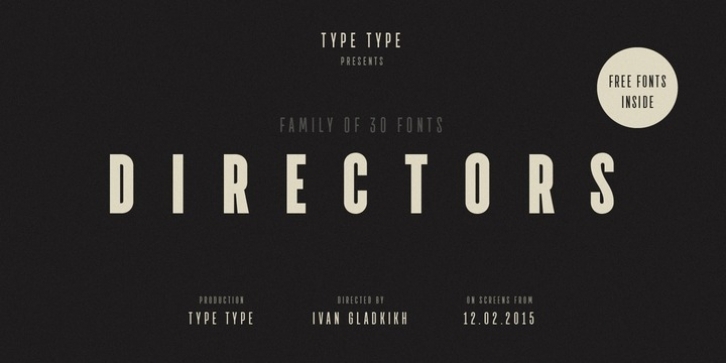 TT Directors font preview