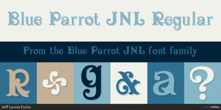 Blue Parrot JNL font preview