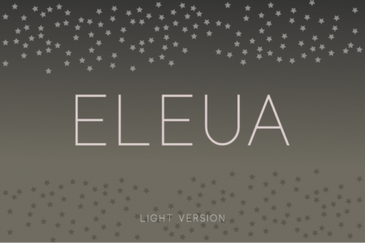 Eleua Light font preview