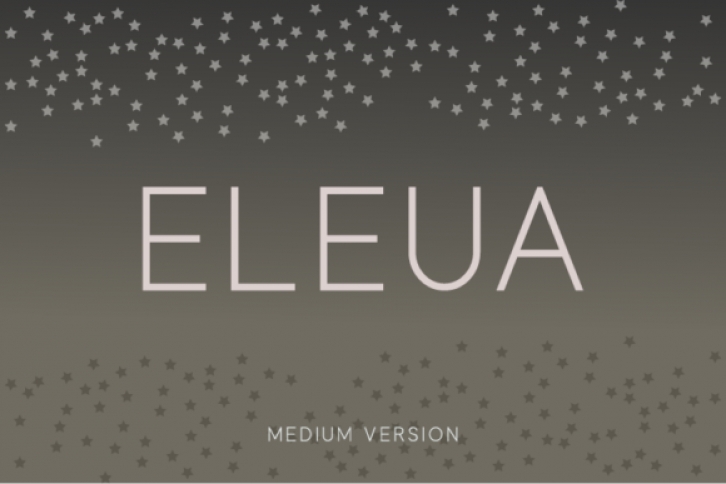 Eleua Medium font preview