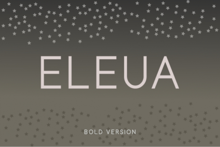 Eleua Bold font preview