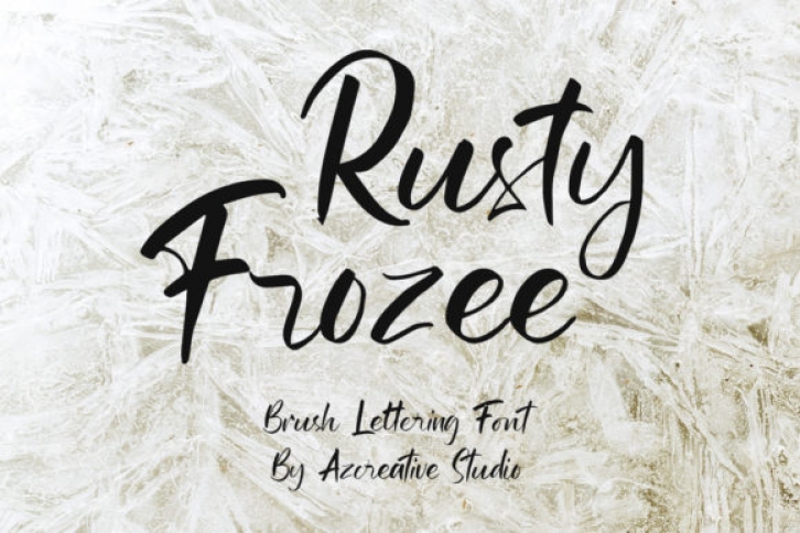Rusty Frozee font preview