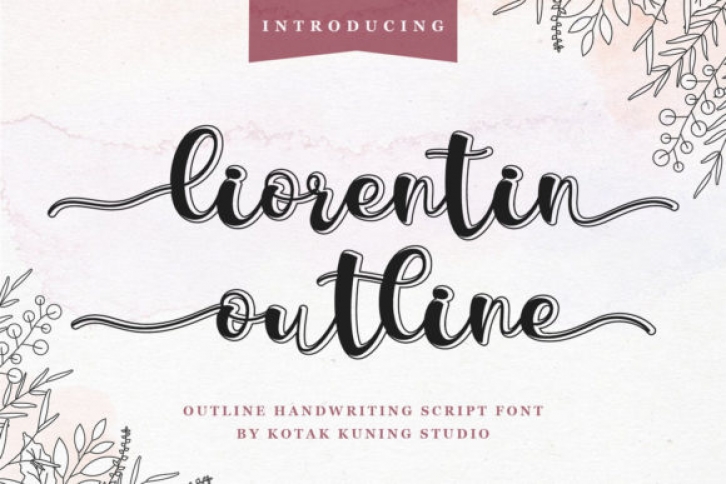 Liorentin Outline font preview