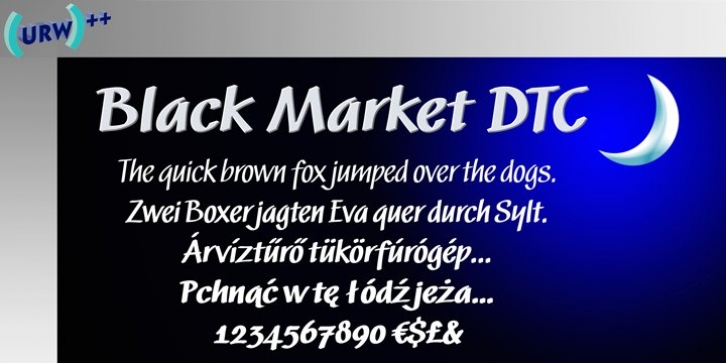 Black Market font preview