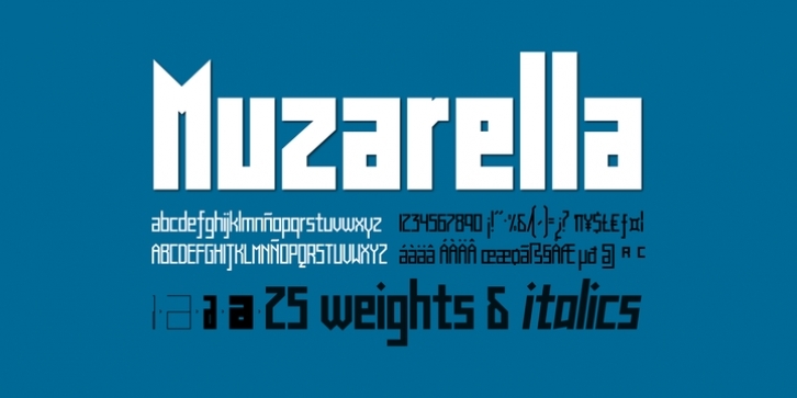 Muzarela font preview