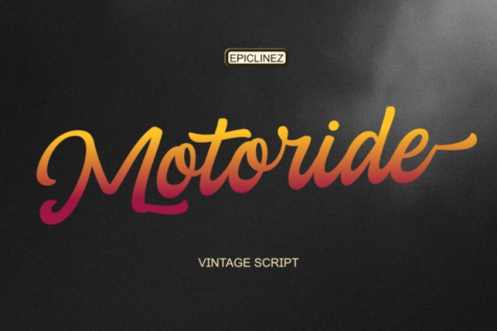 Motoride font preview