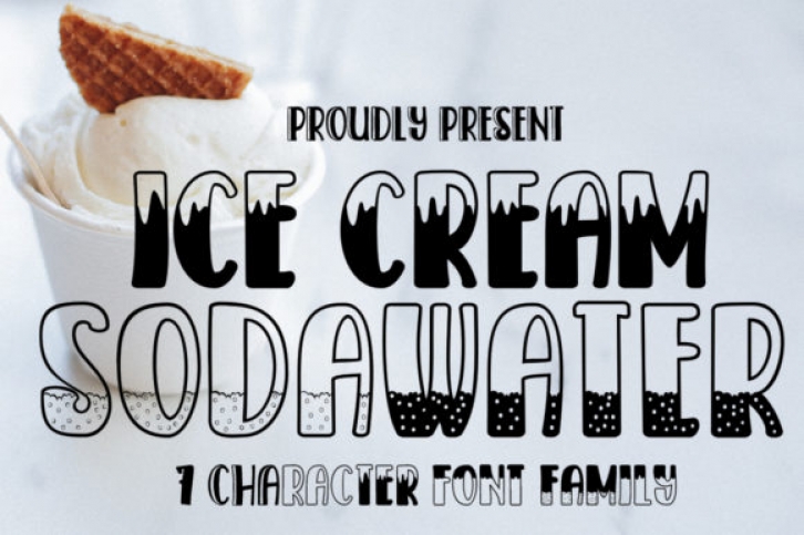 Ice Cream SodaWater font preview