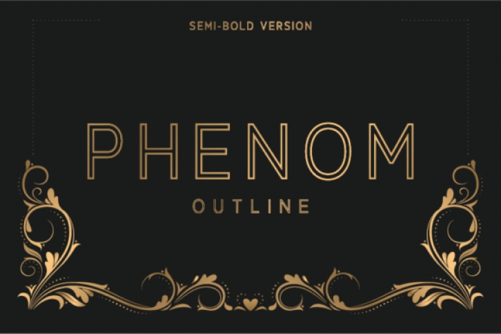 Phenom Outline Semi-Bold font preview