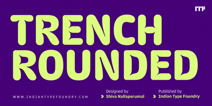 Trench Rounded font preview