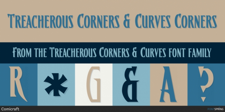 Treacherous Corners & Curves font preview