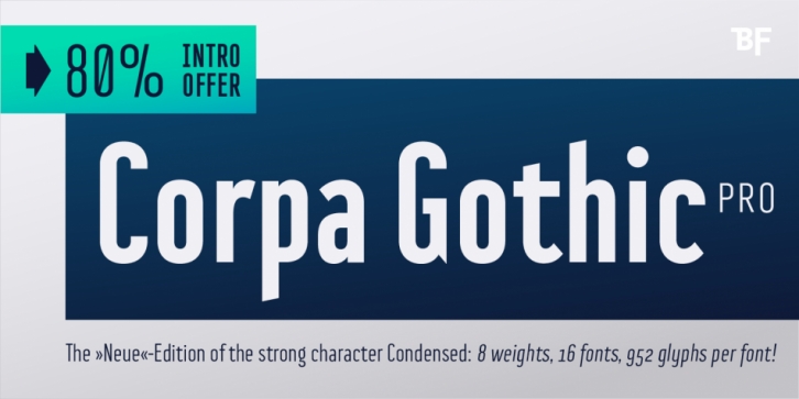 BF Corpa Gothic Pro font preview