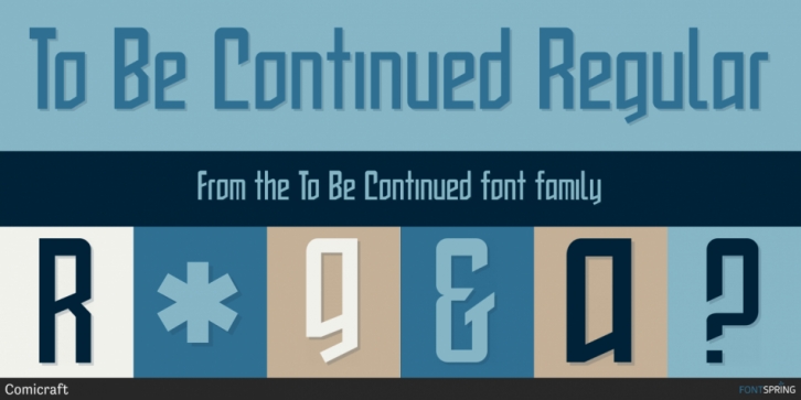 To Be Continued font preview