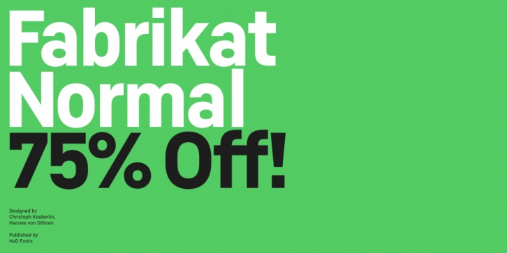 Fabrikat Normal font preview