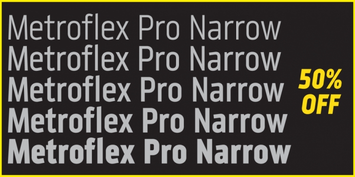 Metroflex Pro Narrow font preview