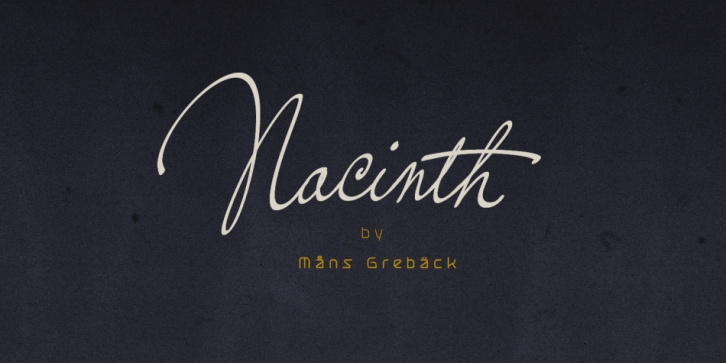 Nacinth font preview