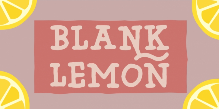 Blank Lemon font preview