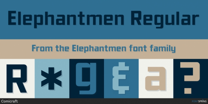 Elephantmen font preview