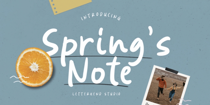 Spring’s Note font preview