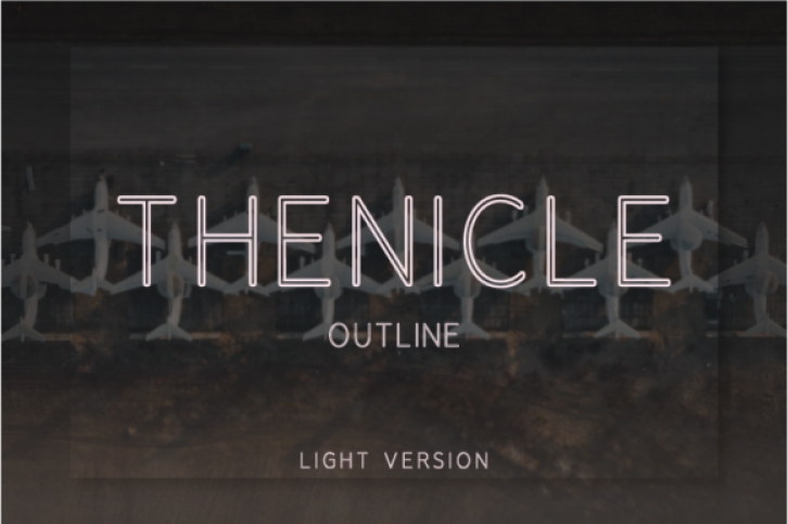 Thenicle Outline Light font preview