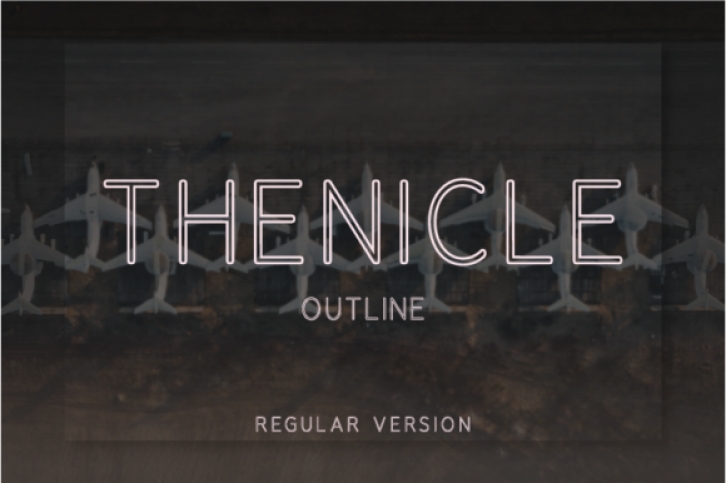 Thenicle Outline Regular font preview