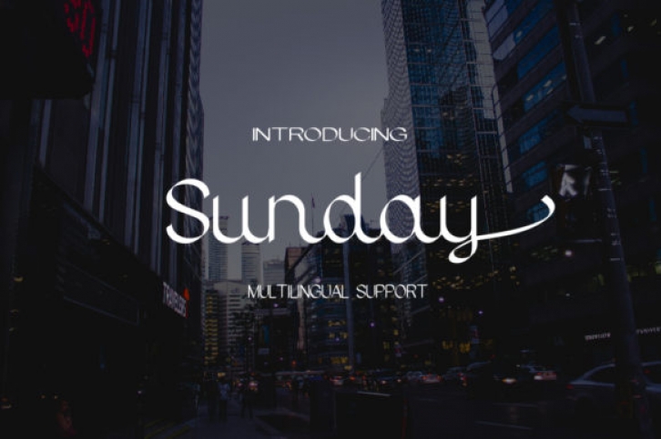 Sunday font preview