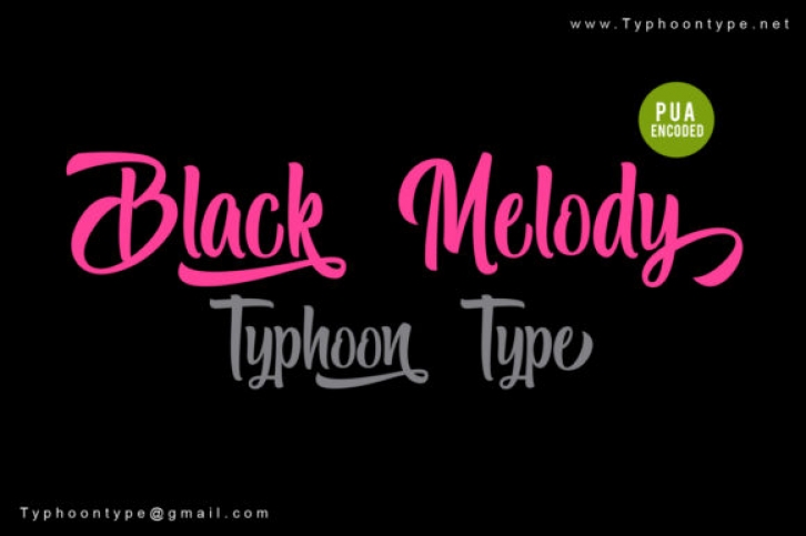 Black Melody font preview