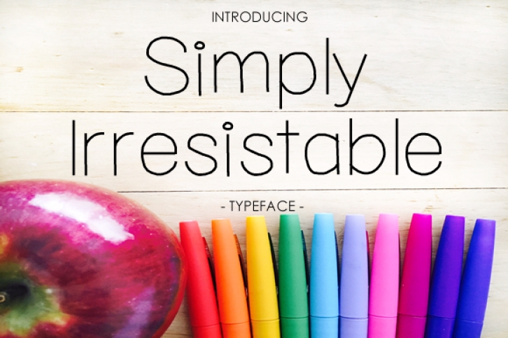 Simply Irresistible font preview