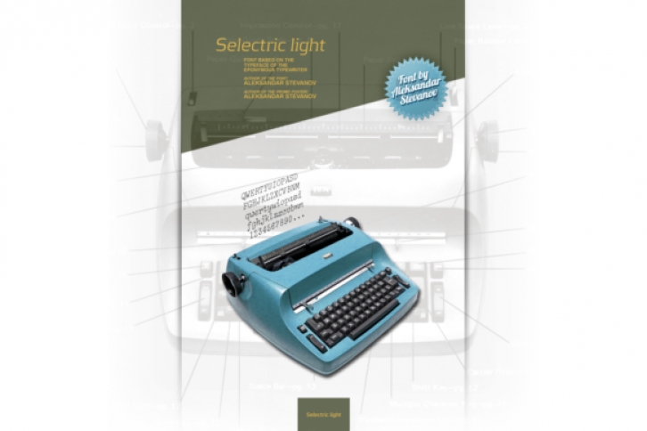 Selectric Light font preview