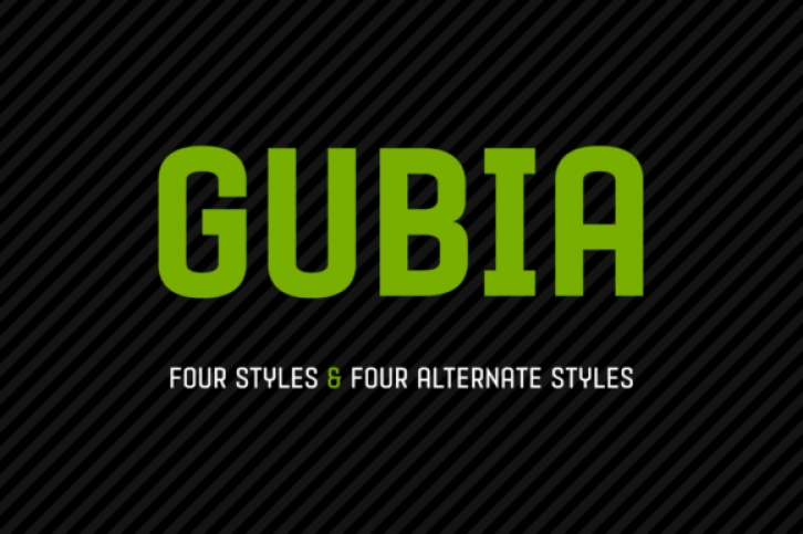 Gubia Family font preview