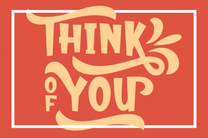 Think of You font preview