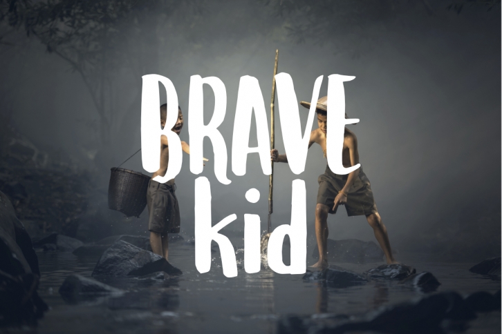 Brave Kid font preview
