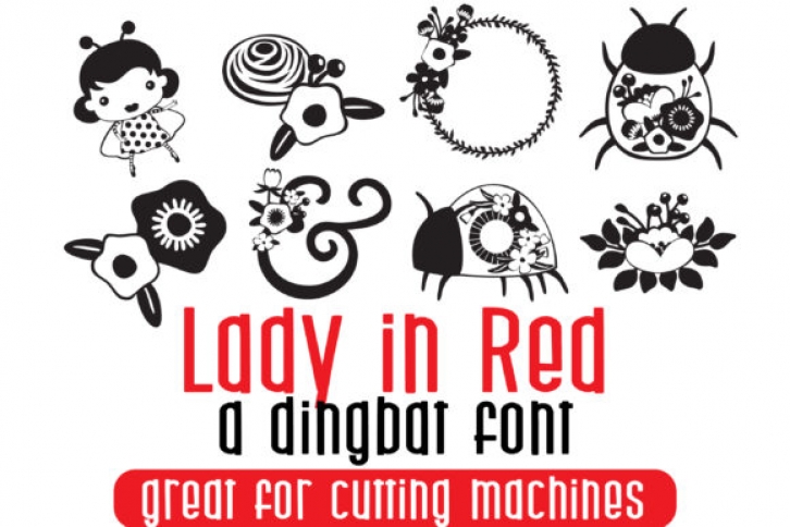 Lady in Red font preview