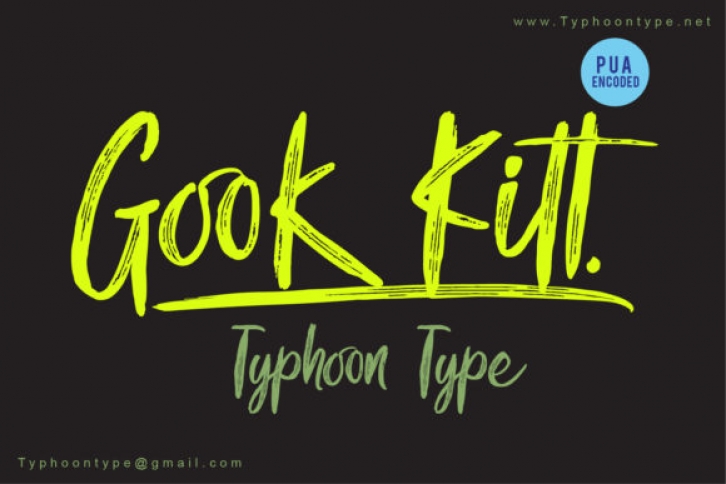 Gook Kitt font preview