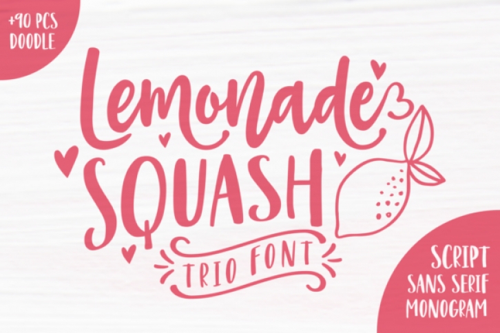 Lemonade Squash font preview