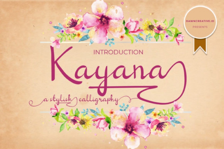 Kayana Script font preview