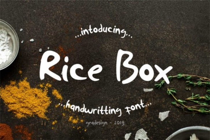 Rice Box font preview