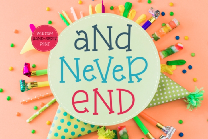 And Never End font preview