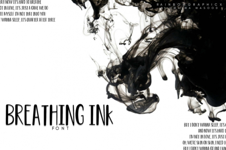 Breathing Ink font preview