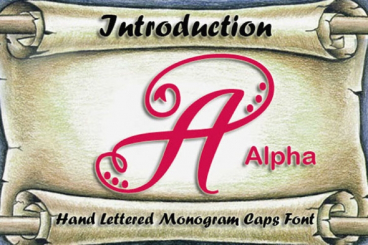 Alpha Monogram font preview