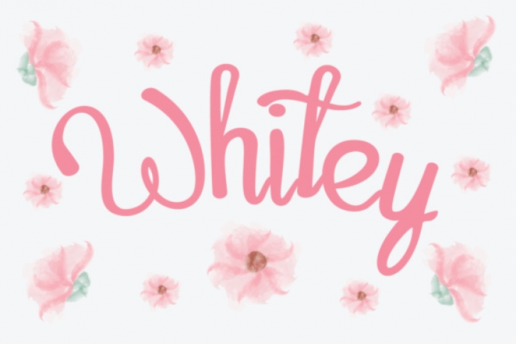 Whitey Script font preview