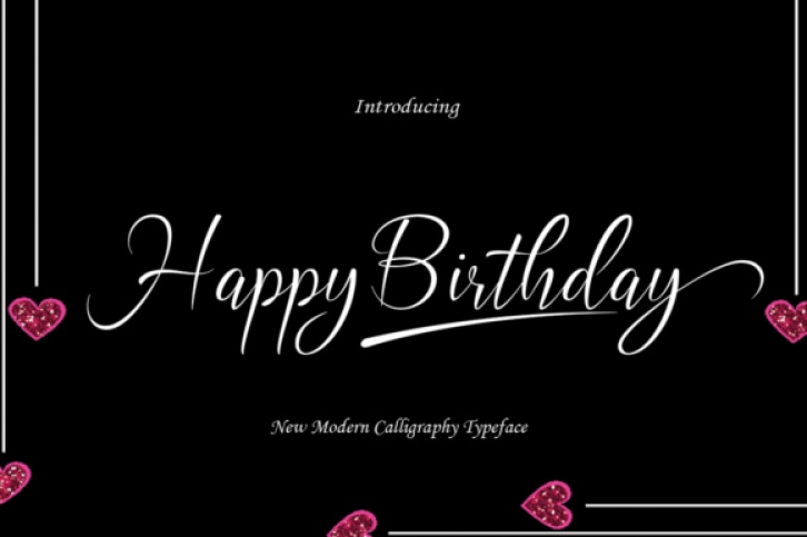 Happy Birthday font preview